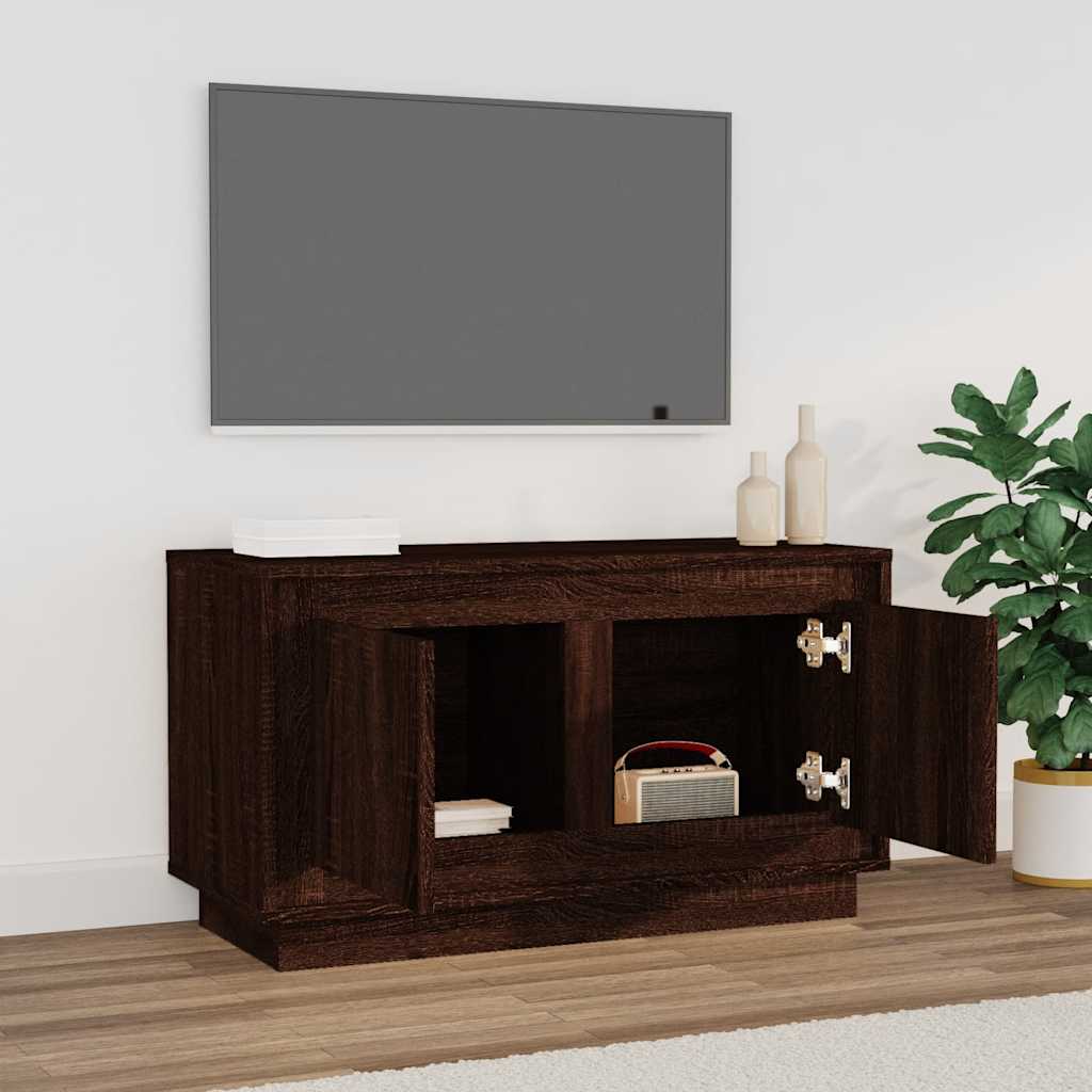 vidaXL Szafka pod telewizor, brązowy dąb, 80x35x45 cm