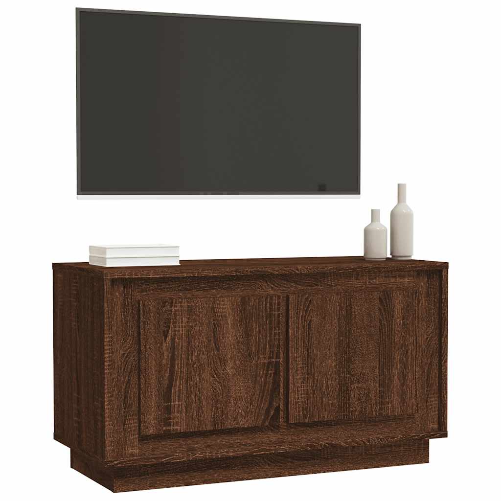 vidaXL Szafka pod telewizor, brązowy dąb, 80x35x45 cm