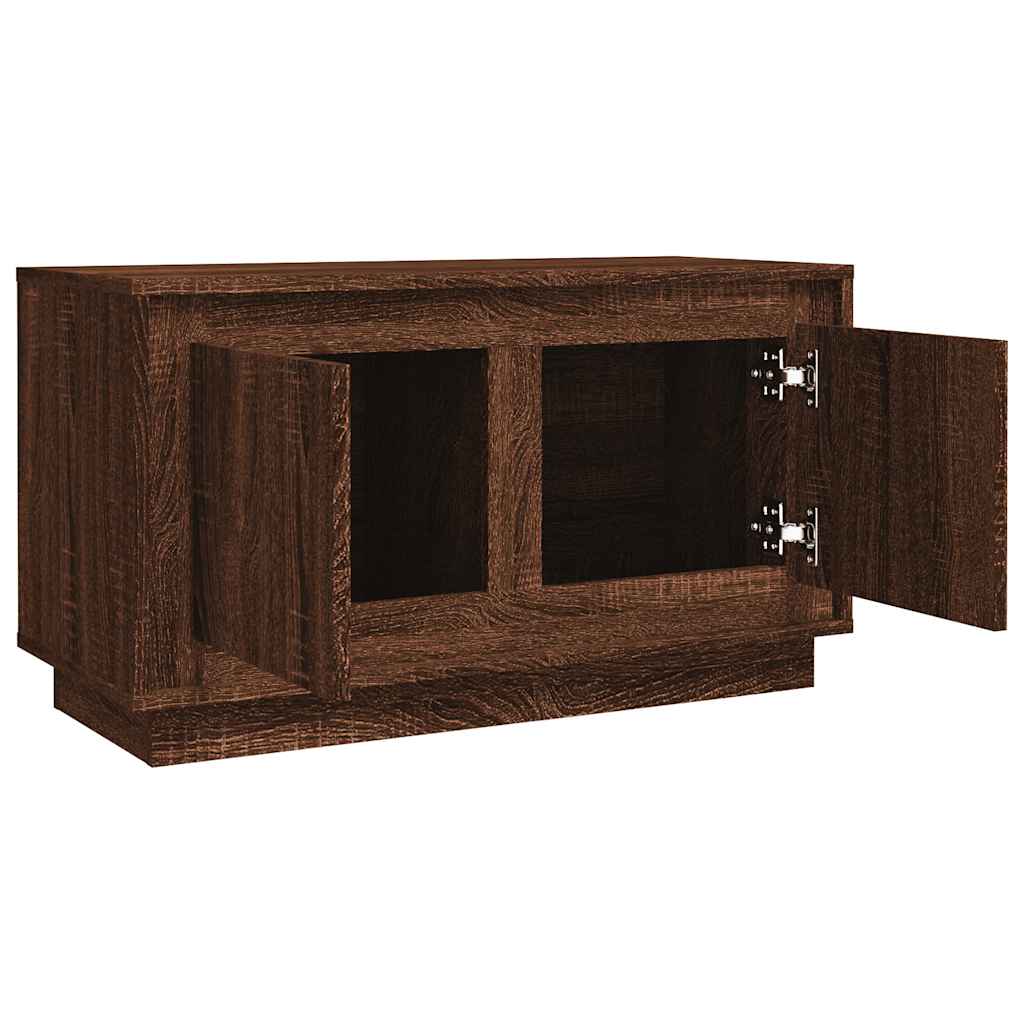 vidaXL Szafka pod telewizor, brązowy dąb, 80x35x45 cm