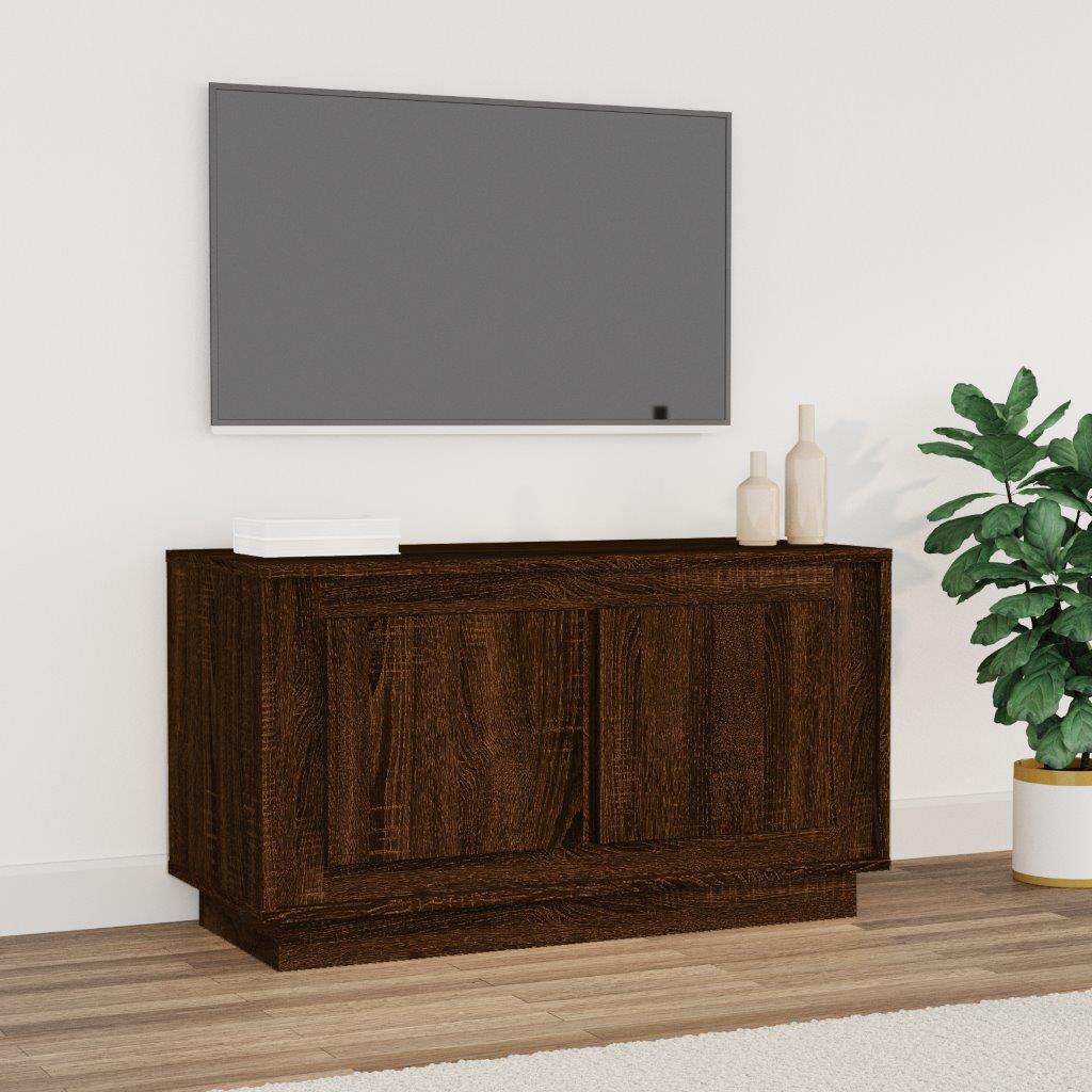 vidaXL Szafka pod telewizor, brązowy dąb, 80x35x45 cm