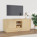 vidaXL Szafka pod TV, dąb sonoma, 102x35x45 cm materiał drewnopochodny