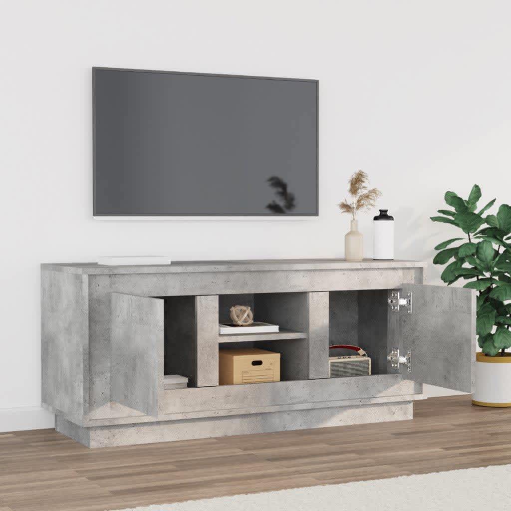 vidaXL Szafka pod TV, szarość betonu, 102x35x45 cm