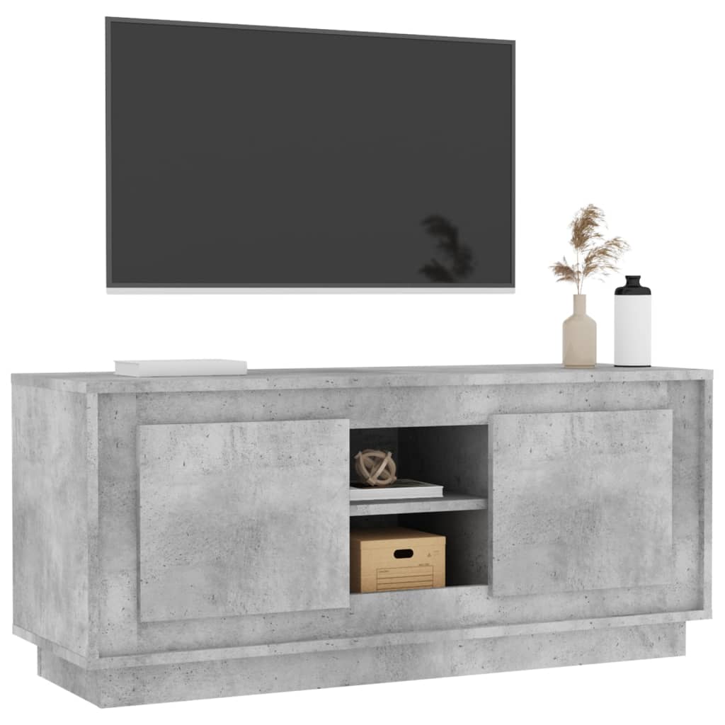 vidaXL Szafka pod TV, szarość betonu, 102x35x45 cm