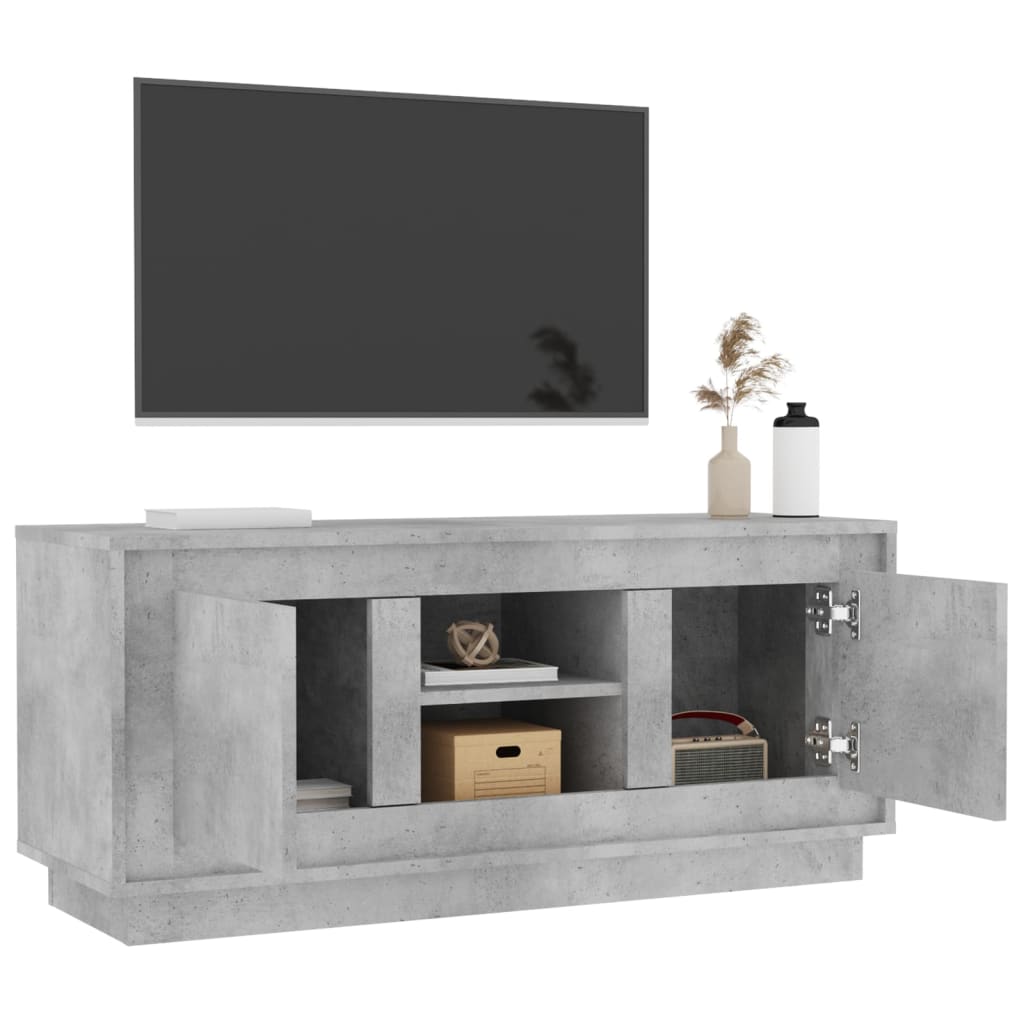 vidaXL Szafka pod TV, szarość betonu, 102x35x45 cm