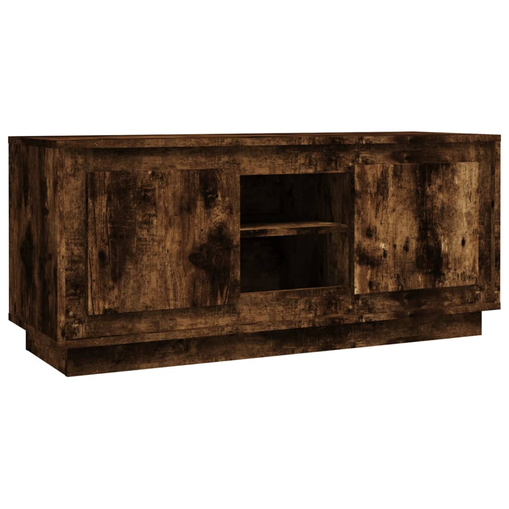 vidaXL Szafka pod telewizor, przydymiony dąb, 102x35x45 cm