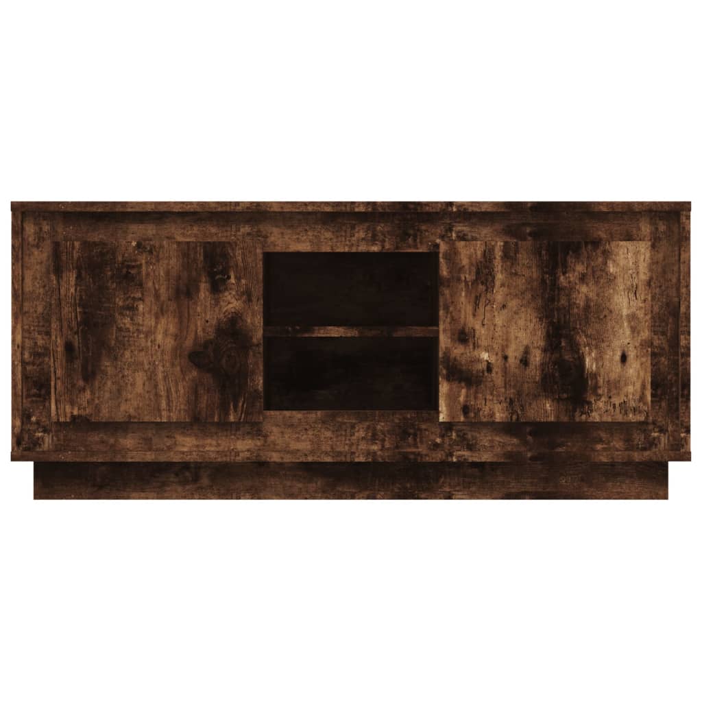 vidaXL Szafka pod telewizor, przydymiony dąb, 102x35x45 cm
