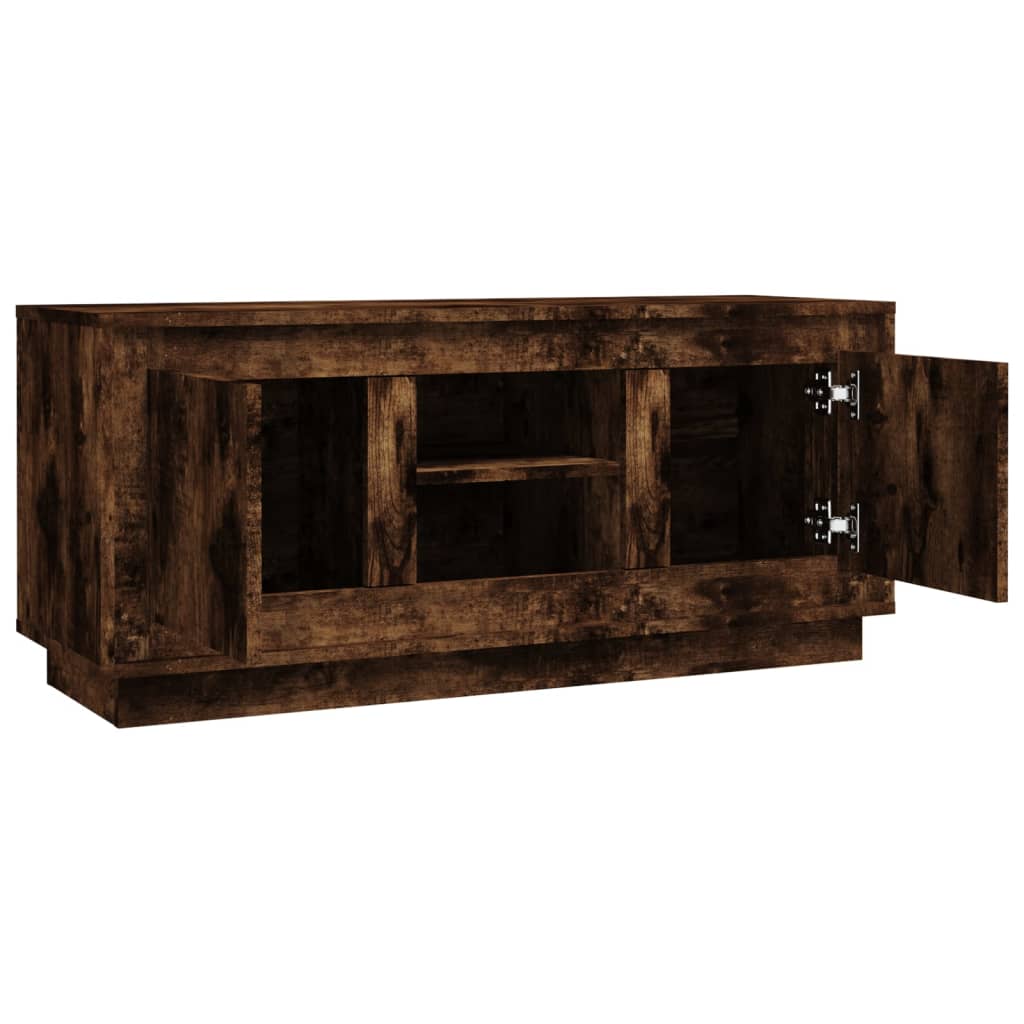 vidaXL Szafka pod telewizor, przydymiony dąb, 102x35x45 cm