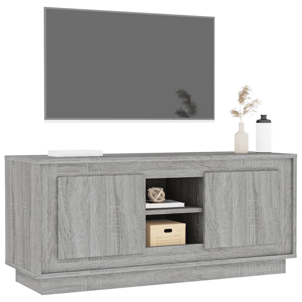 vidaXL Szafka pod telewizor, szary dąb sonoma, 102x35x45 cm