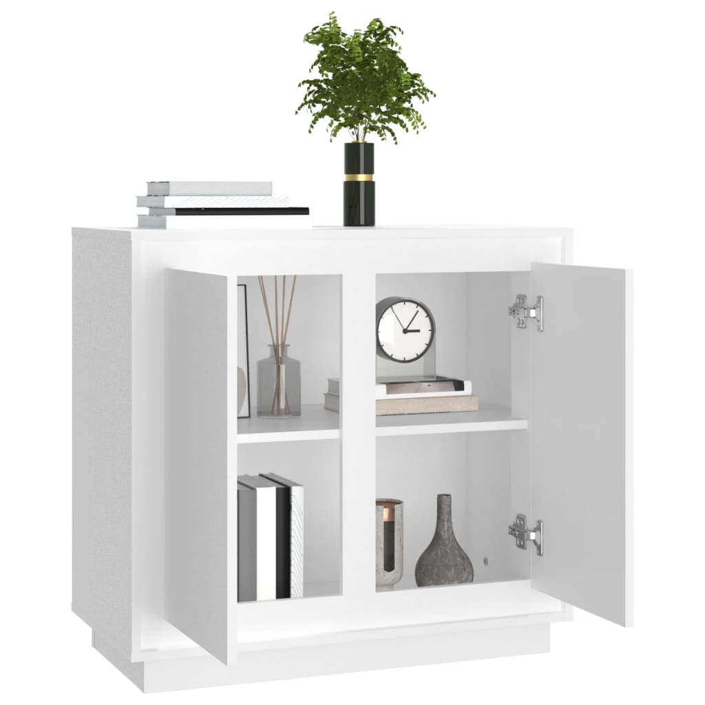 vidaXL Szafka, biała, 80x34x75 cm, materiał drewnopochodny