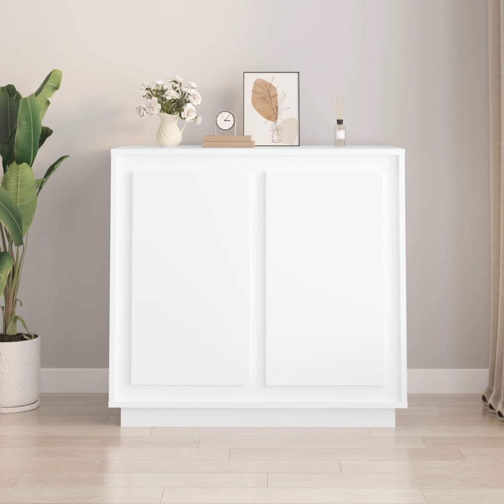 vidaXL Szafka, biała, 80x34x75 cm, materiał drewnopochodny