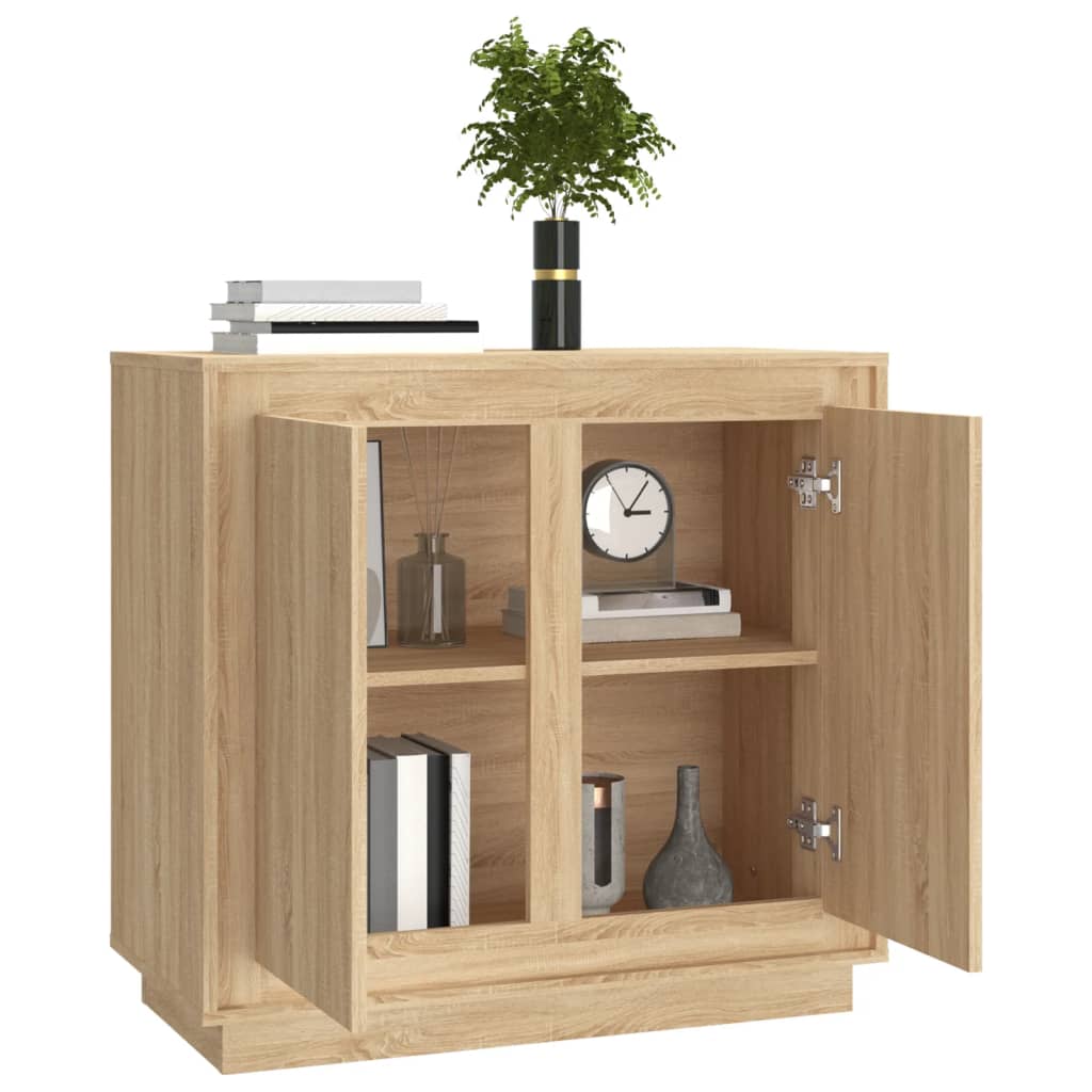 vidaXL Szafka, dąb sonoma, 80x34x75 cm, materiał drewnopochodny