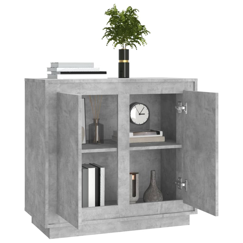 vidaXL Szafka, szarość betonu, 80x34x75 cm, materiał drewnopochodny