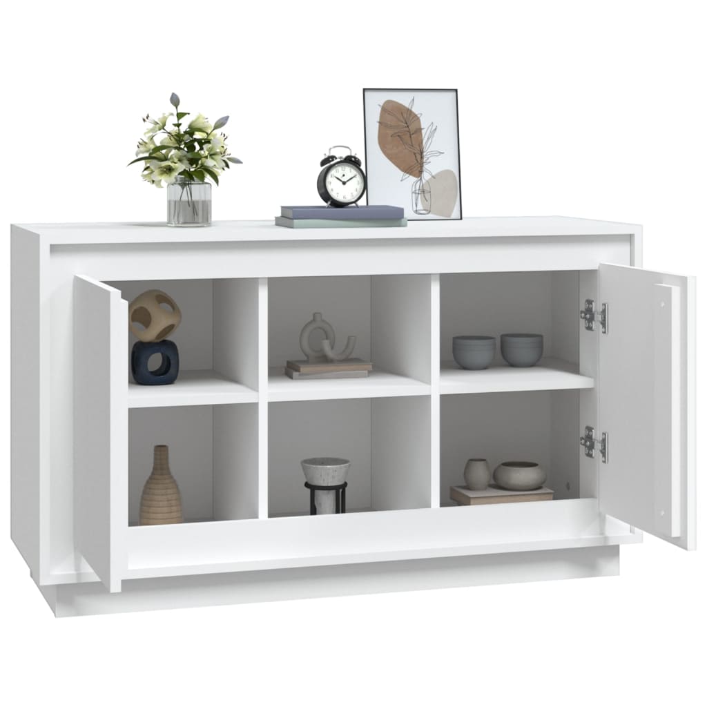 vidaXL Szafka, biała, 102x35x60 cm, materiał drewnopochodny
