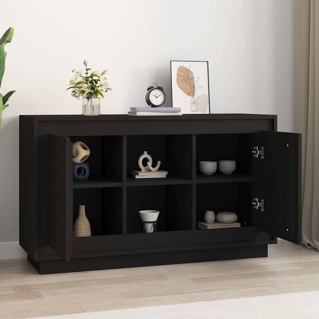 vidaXL Szafka, czarna, 102x35x60 cm, materiał drewnopochodny