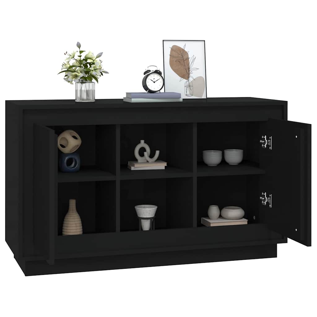 vidaXL Szafka, czarna, 102x35x60 cm, materiał drewnopochodny