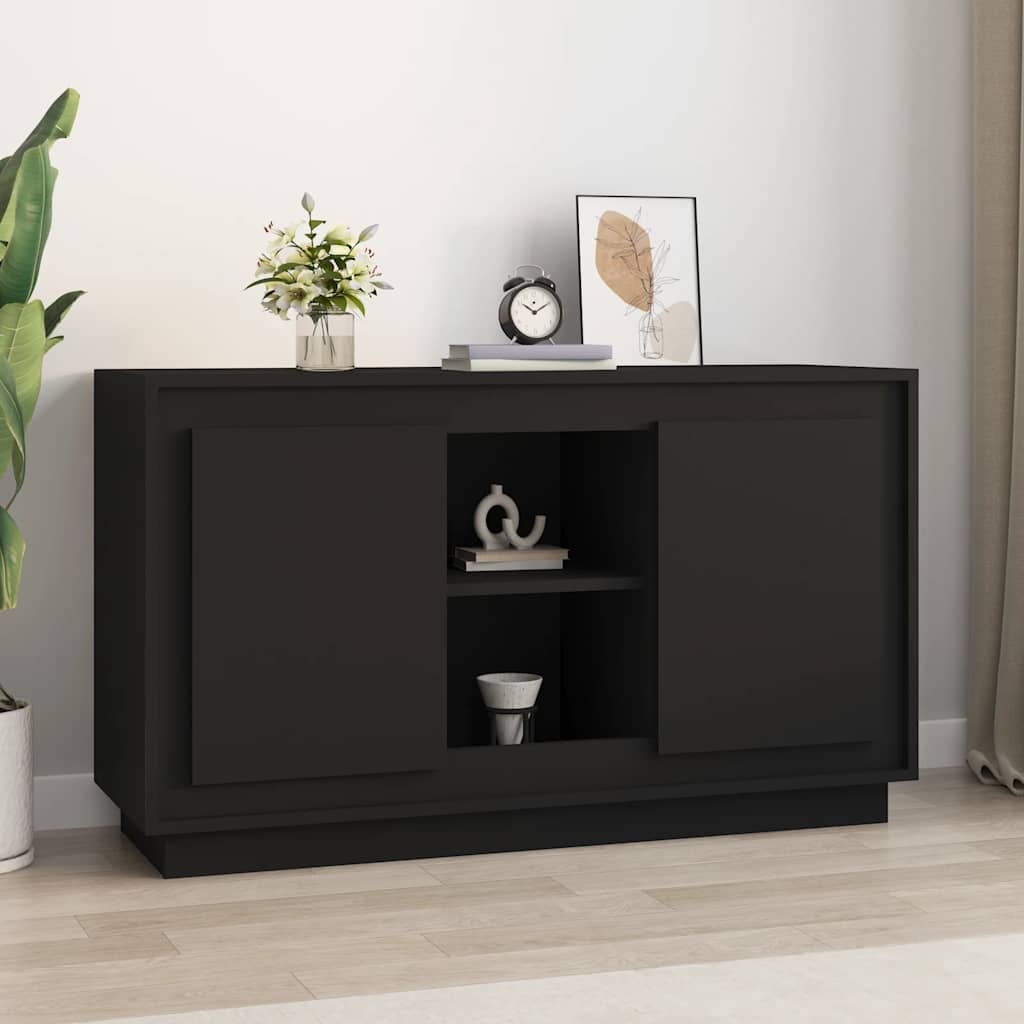 vidaXL Szafka, czarna, 102x35x60 cm, materiał drewnopochodny