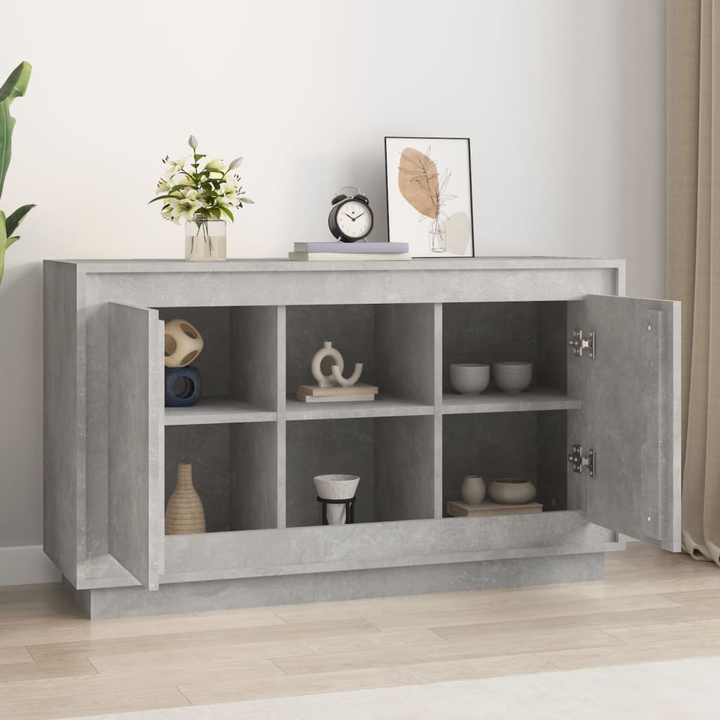 vidaXL Szafka, szarość betonu, 102x35x60 cm, materiał drewnopochodny
