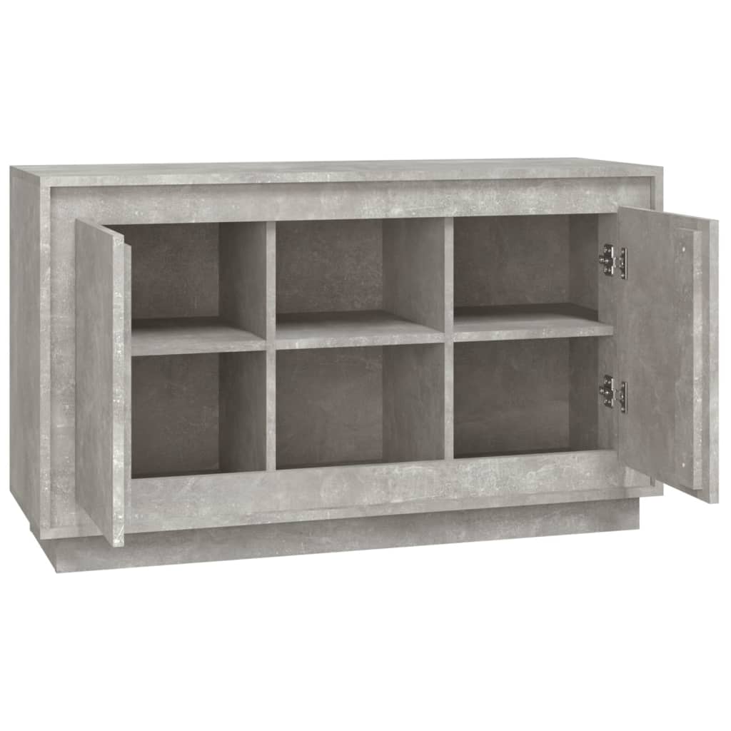 vidaXL Szafka, szarość betonu, 102x35x60 cm, materiał drewnopochodny