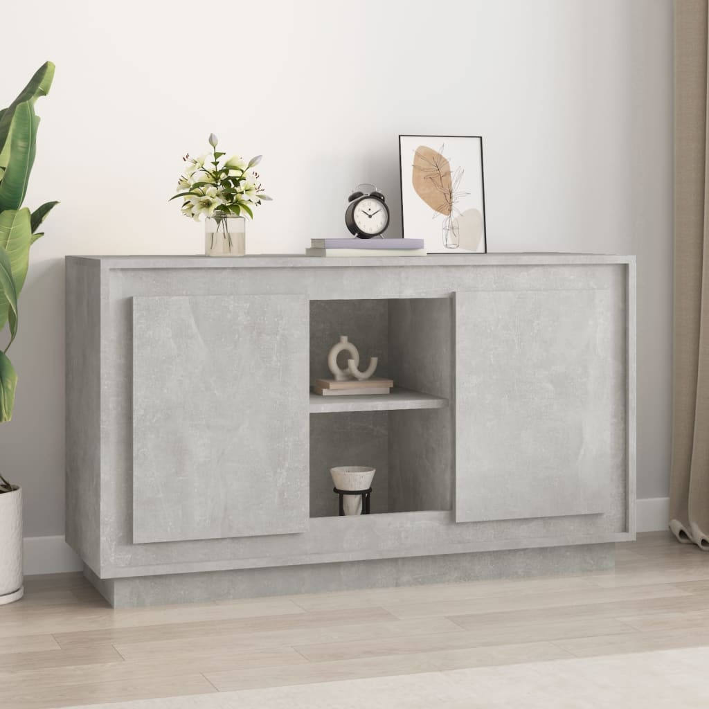 vidaXL Szafka, szarość betonu, 102x35x60 cm, materiał drewnopochodny