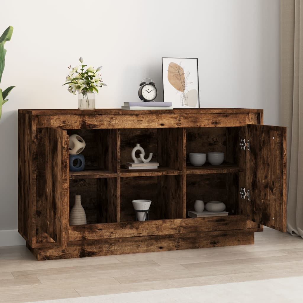 vidaXL Szafka, przydymiony dąb, 102x35x60 cm, materiał drewnopochodny