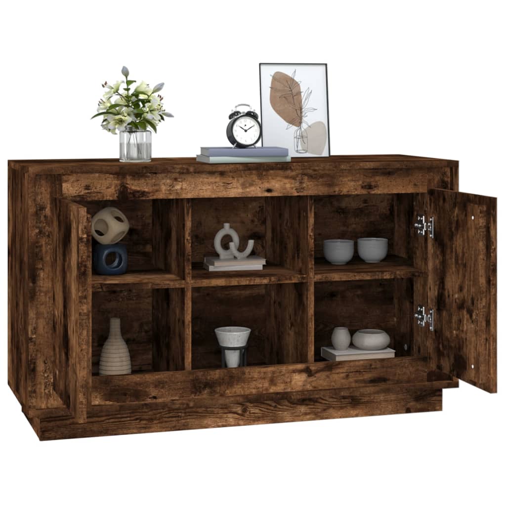 vidaXL Szafka, przydymiony dąb, 102x35x60 cm, materiał drewnopochodny