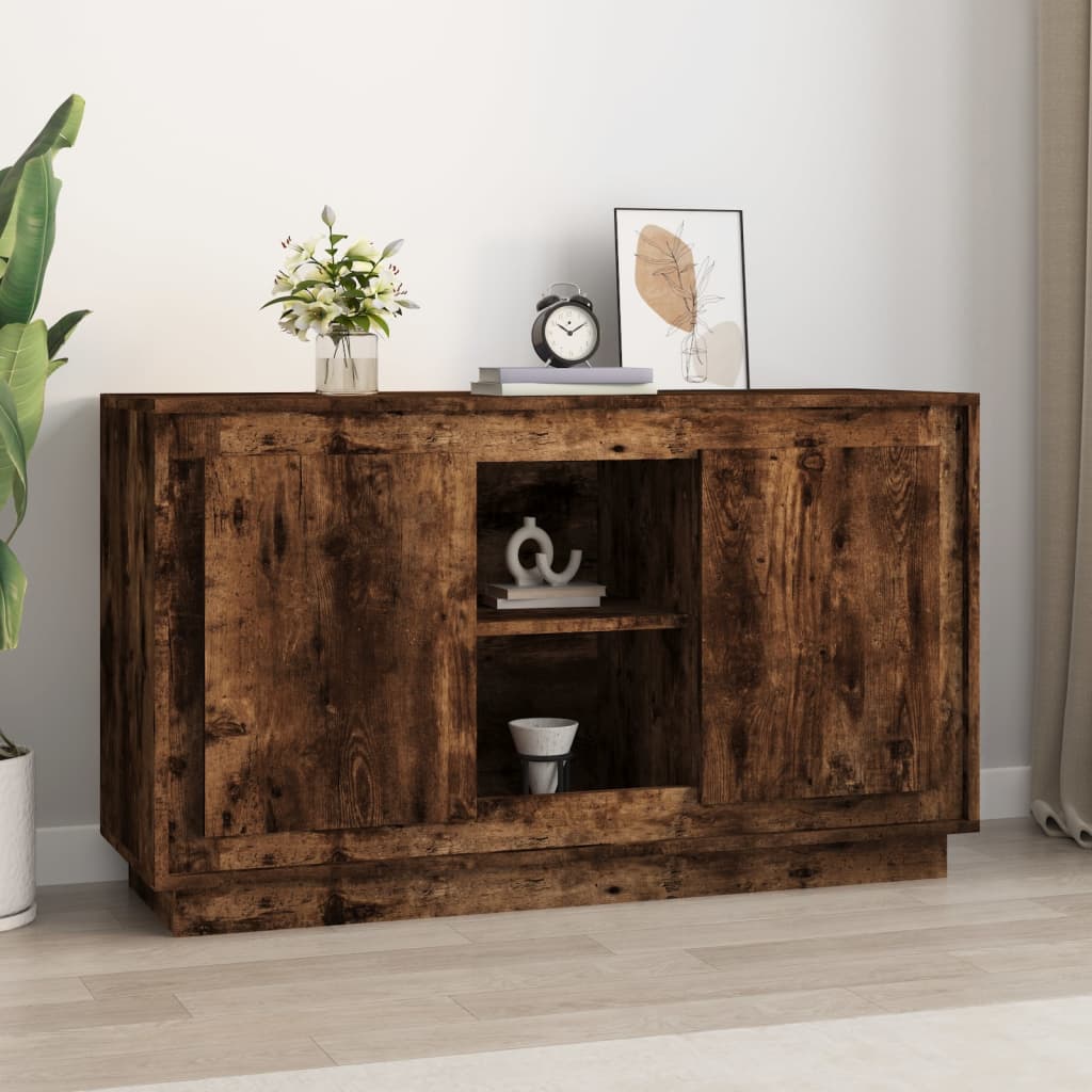 vidaXL Szafka, przydymiony dąb, 102x35x60 cm, materiał drewnopochodny