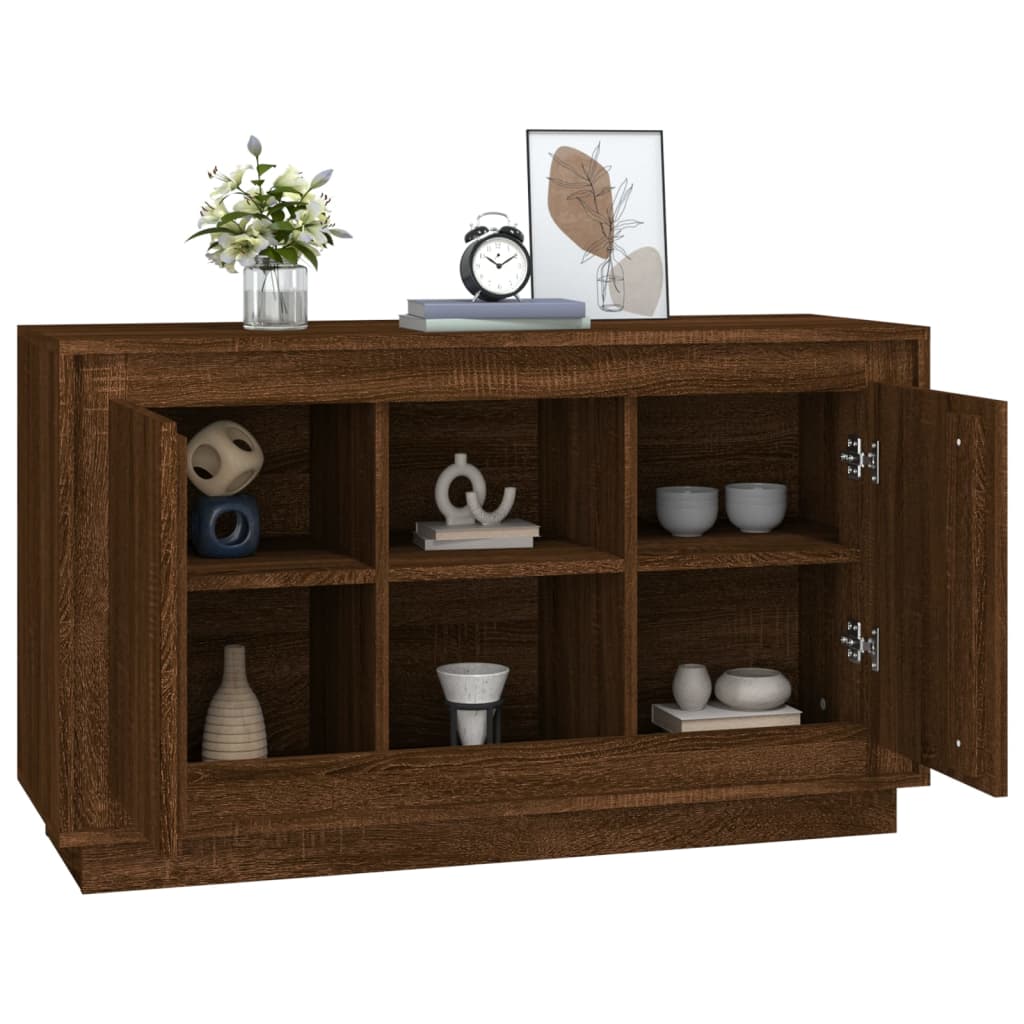 vidaXL Szafka, brązowy dąb, 102x35x60 cm, materiał drewnopochodny