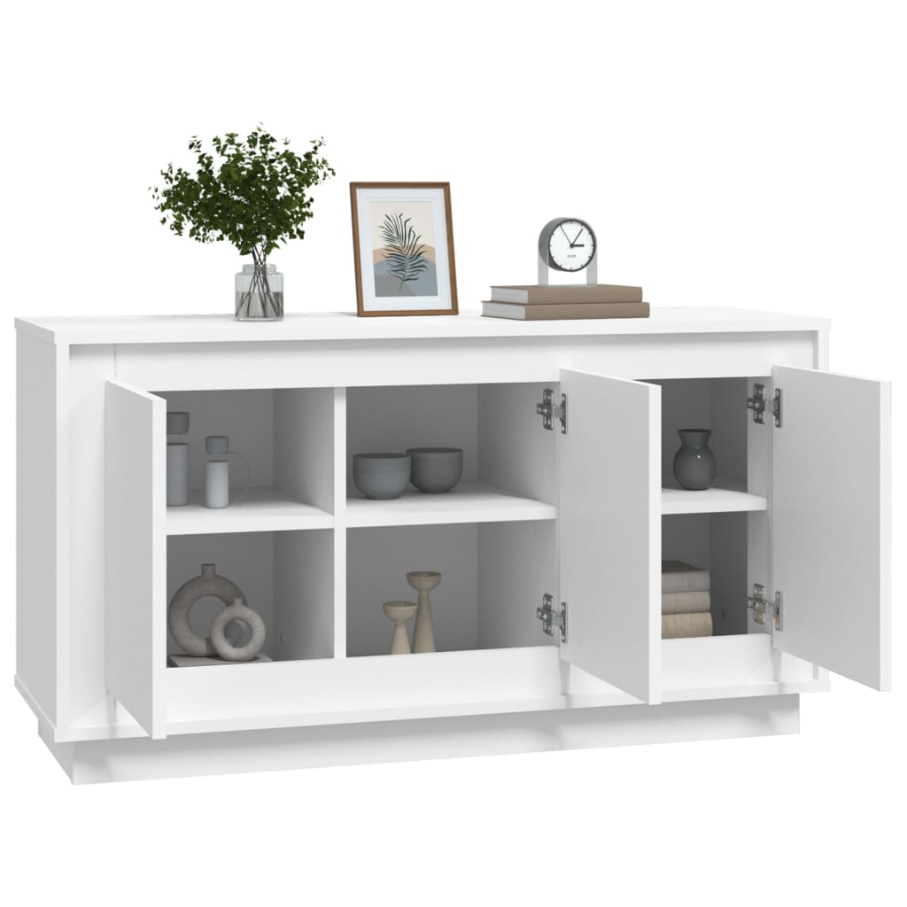 vidaXL Szafka, biała, 102x35x55 cm, materiał drewnopochodny