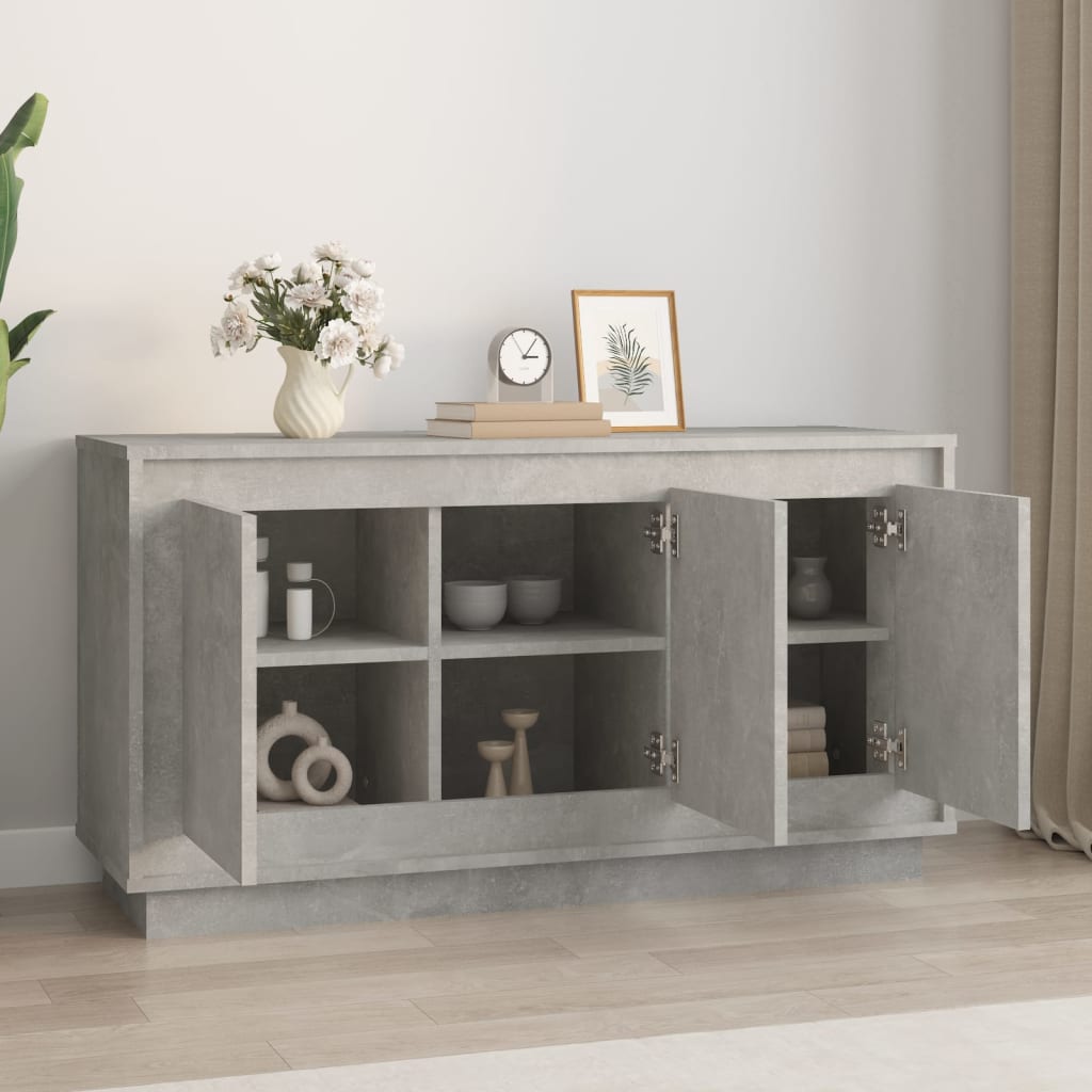 vidaXL Szafka, szarość betonu, 102x35x55 cm, materiał drewnopochodny