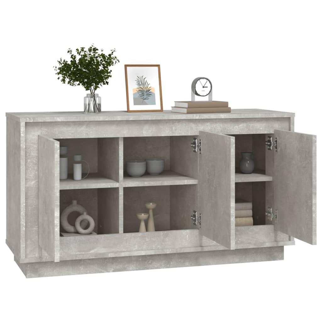 vidaXL Szafka, szarość betonu, 102x35x55 cm, materiał drewnopochodny