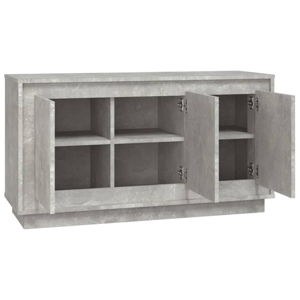vidaXL Szafka, szarość betonu, 102x35x55 cm, materiał drewnopochodny