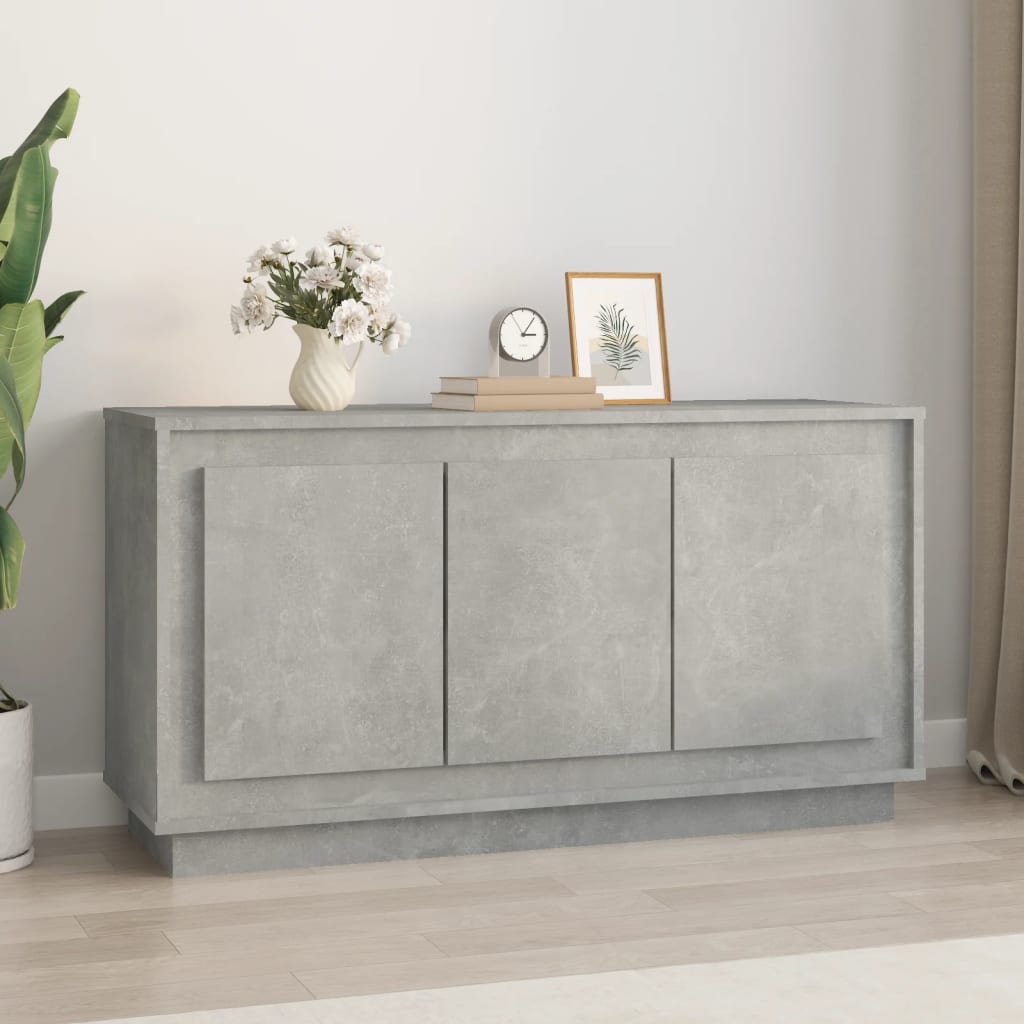 vidaXL Szafka, szarość betonu, 102x35x55 cm, materiał drewnopochodny