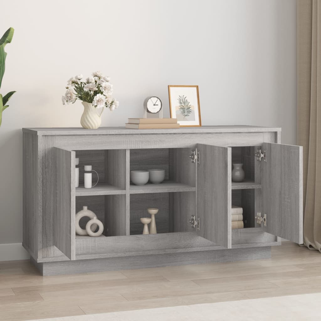 vidaXL Szafka, szary dąb sonoma, 102x35x55 cm, materiał drewnopochodny