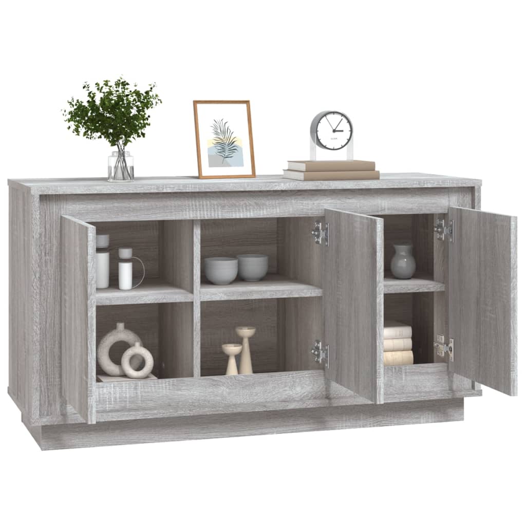 vidaXL Szafka, szary dąb sonoma, 102x35x55 cm, materiał drewnopochodny