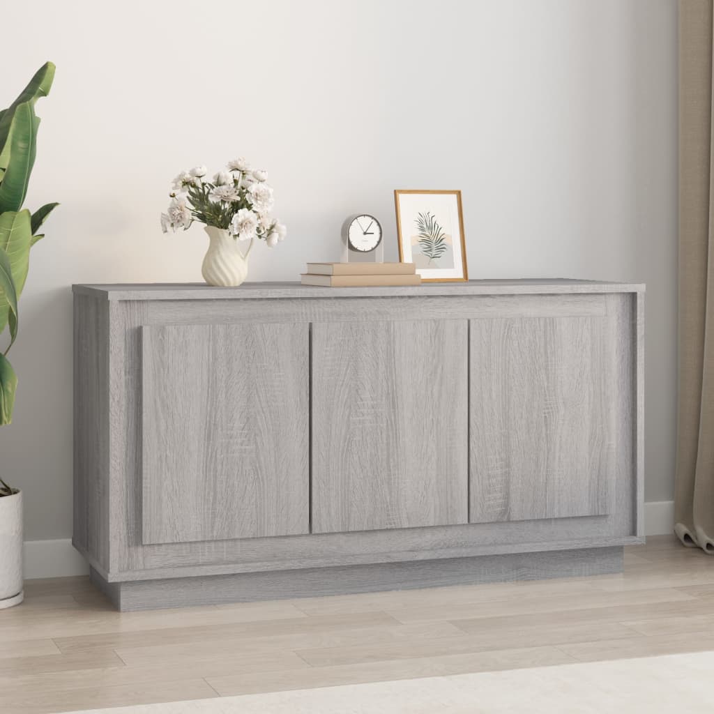vidaXL Szafka, szary dąb sonoma, 102x35x55 cm, materiał drewnopochodny