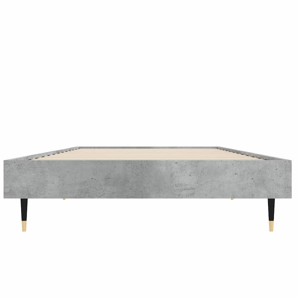 vidaXL Rama łóżka, szarość betonu, 75x190 cm, materiał drewnopochodny