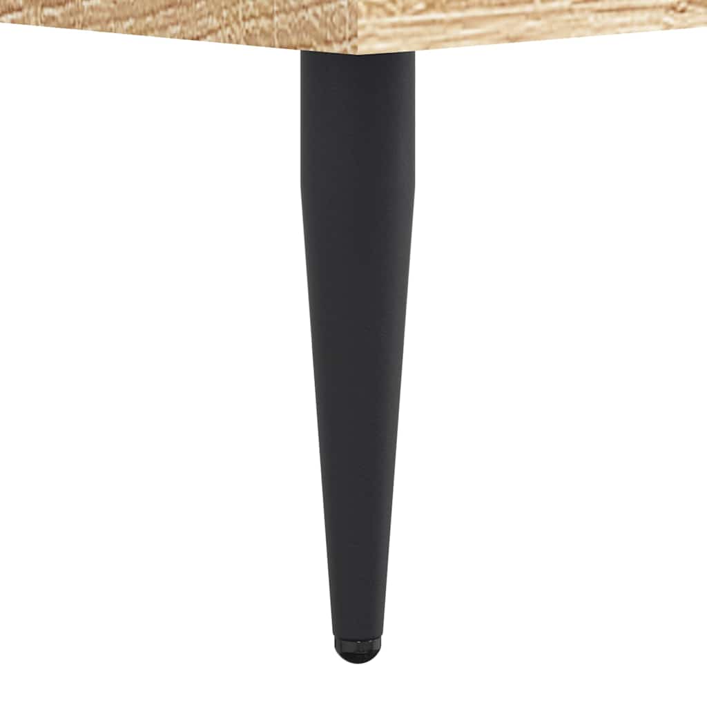 vidaXL Rama łóżka bez materaca Dąb Sonoma 200x200 cm Drewno klejone