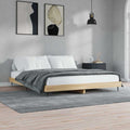 vidaXL Rama łóżka bez materaca Dąb Sonoma 200x200 cm Drewno klejone