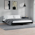 vidaXL Rama łóżka bez materaca Czarna 180x200cm Drewno klejone