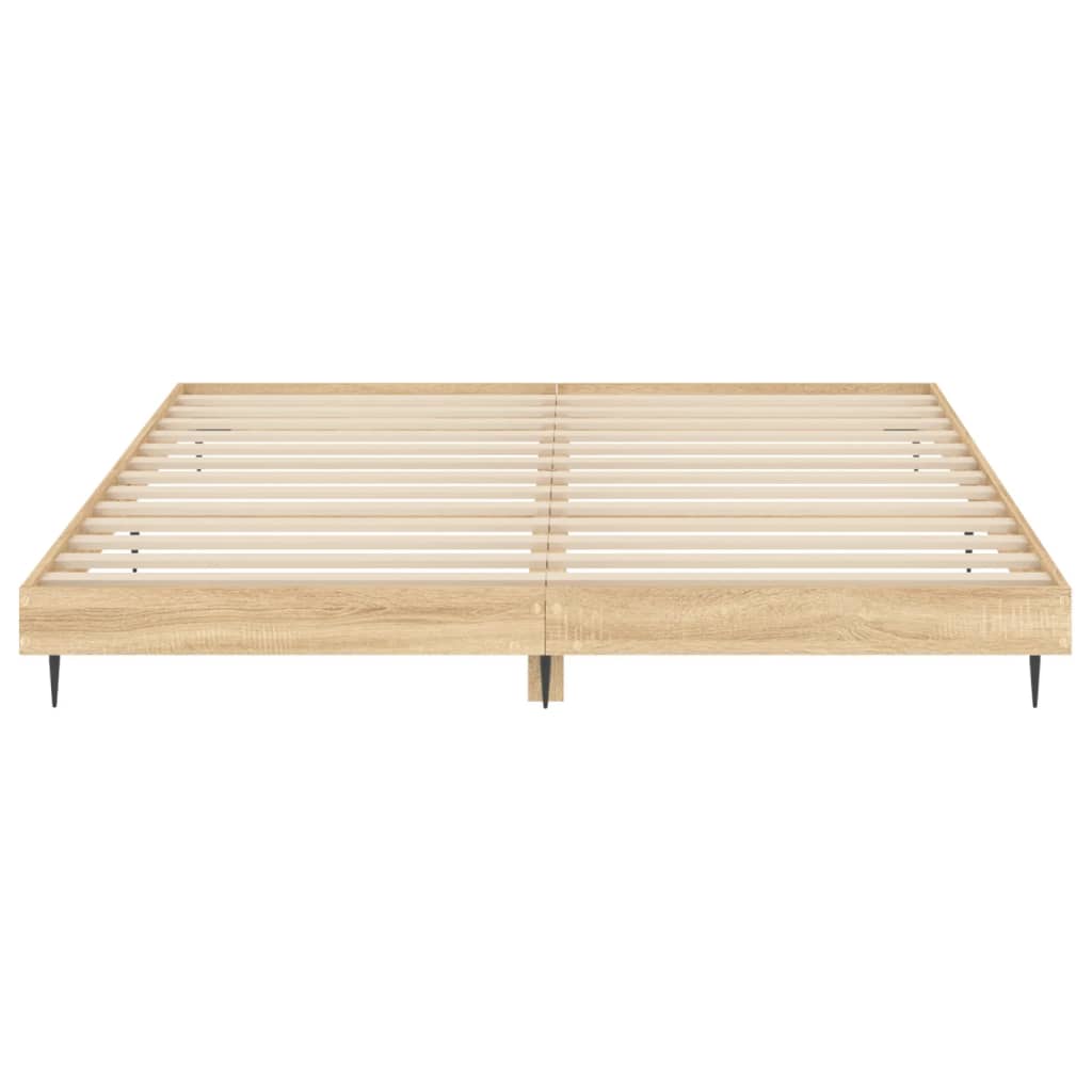 vidaXL Rama łóżka bez materaca Sonoma Oak 180x200cm Drewno klejone