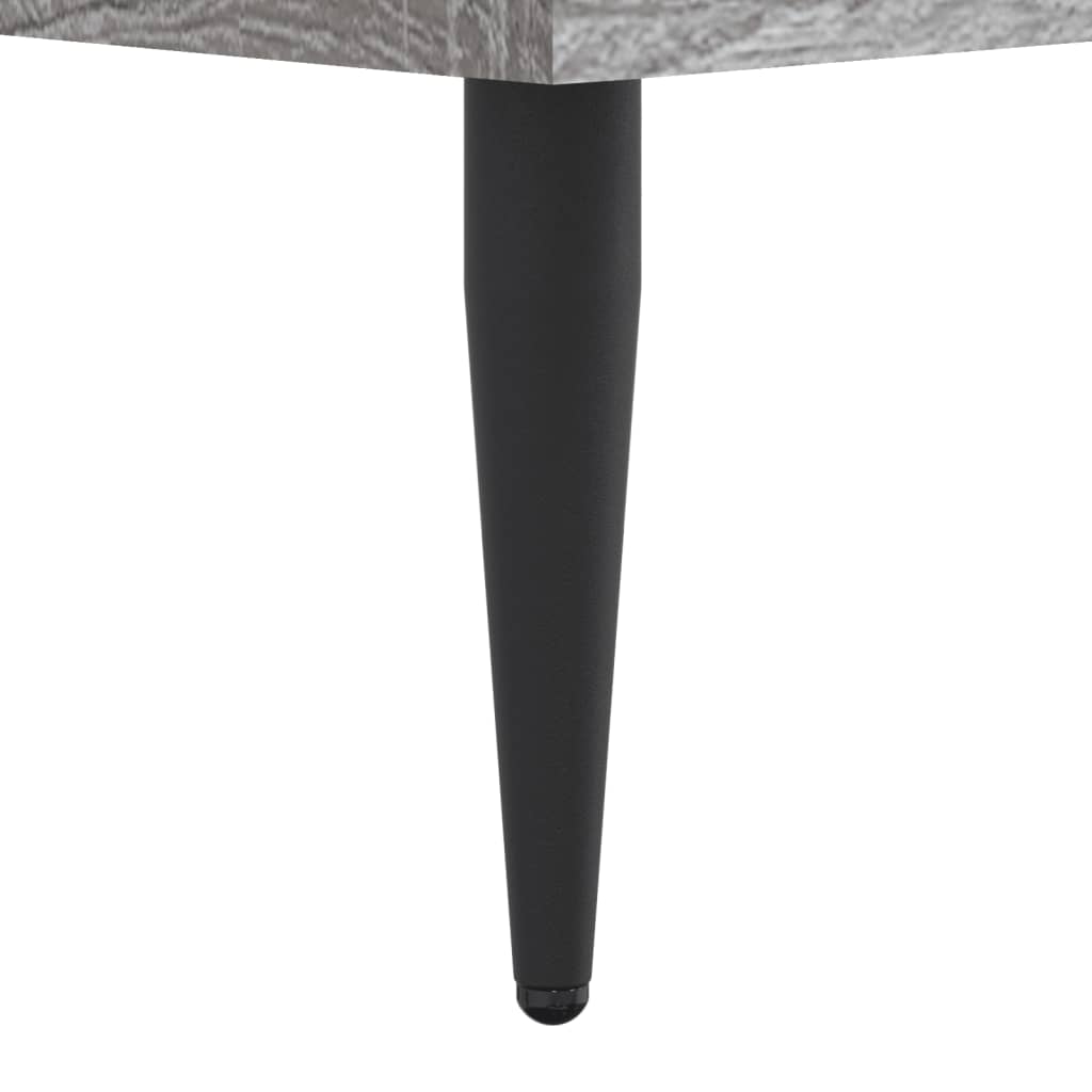 vidaXL Rama łóżka, szary dąb sonoma, 135x190cm materiał drewnopochodny