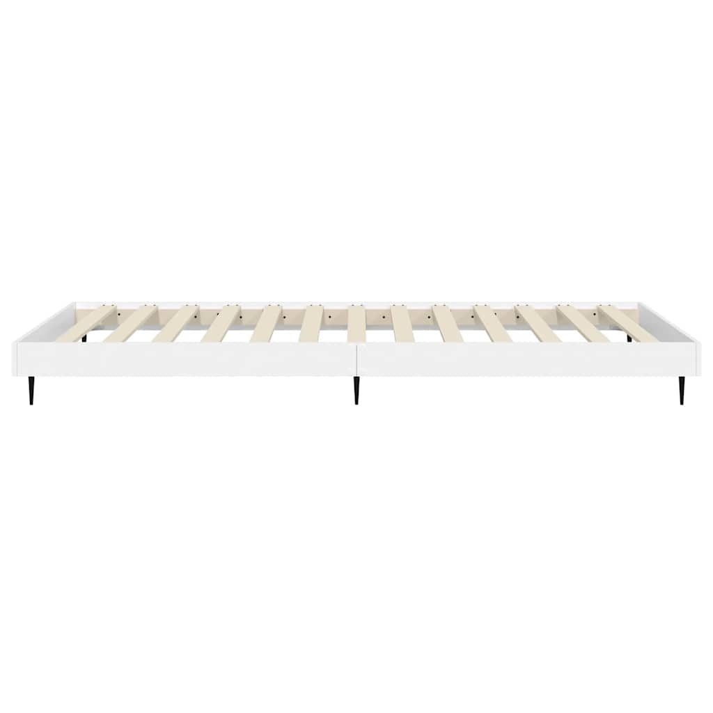 vidaXL Rama łóżka, biała, 75x190 cm, materiał drewnopochodny