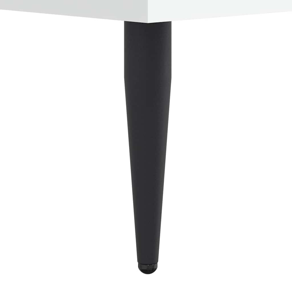 vidaXL Rama łóżka, biała, 75x190 cm, materiał drewnopochodny