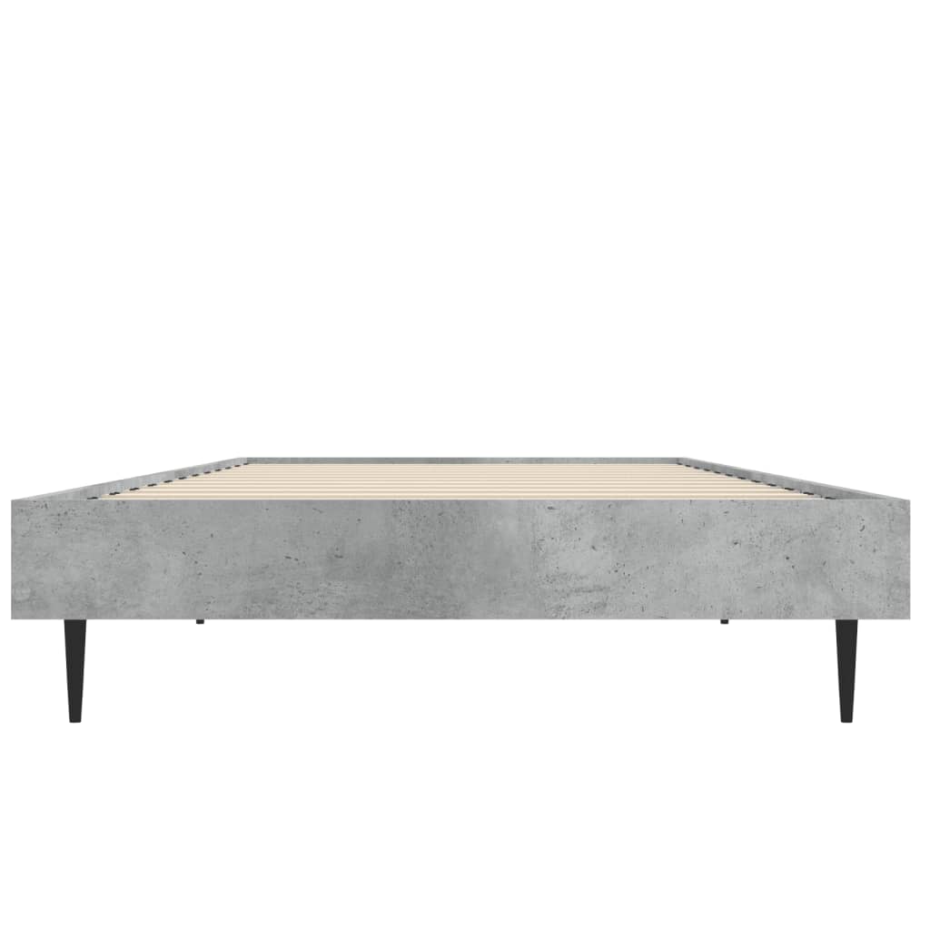 vidaXL Rama łóżka, szarość betonu, 75x190 cm, materiał drewnopochodny