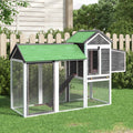 vidaXL Kurnik, szary, 193x65x117 cm, lite drewno sosnowe