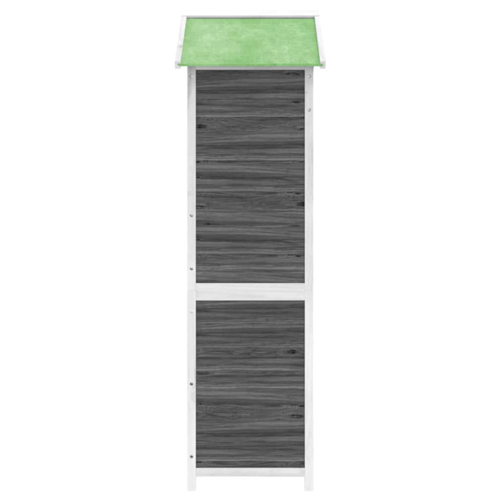 vidaXL Ogrodowa szopa na narzędzia, szara, 120x53,5x170 cm, sosnowa