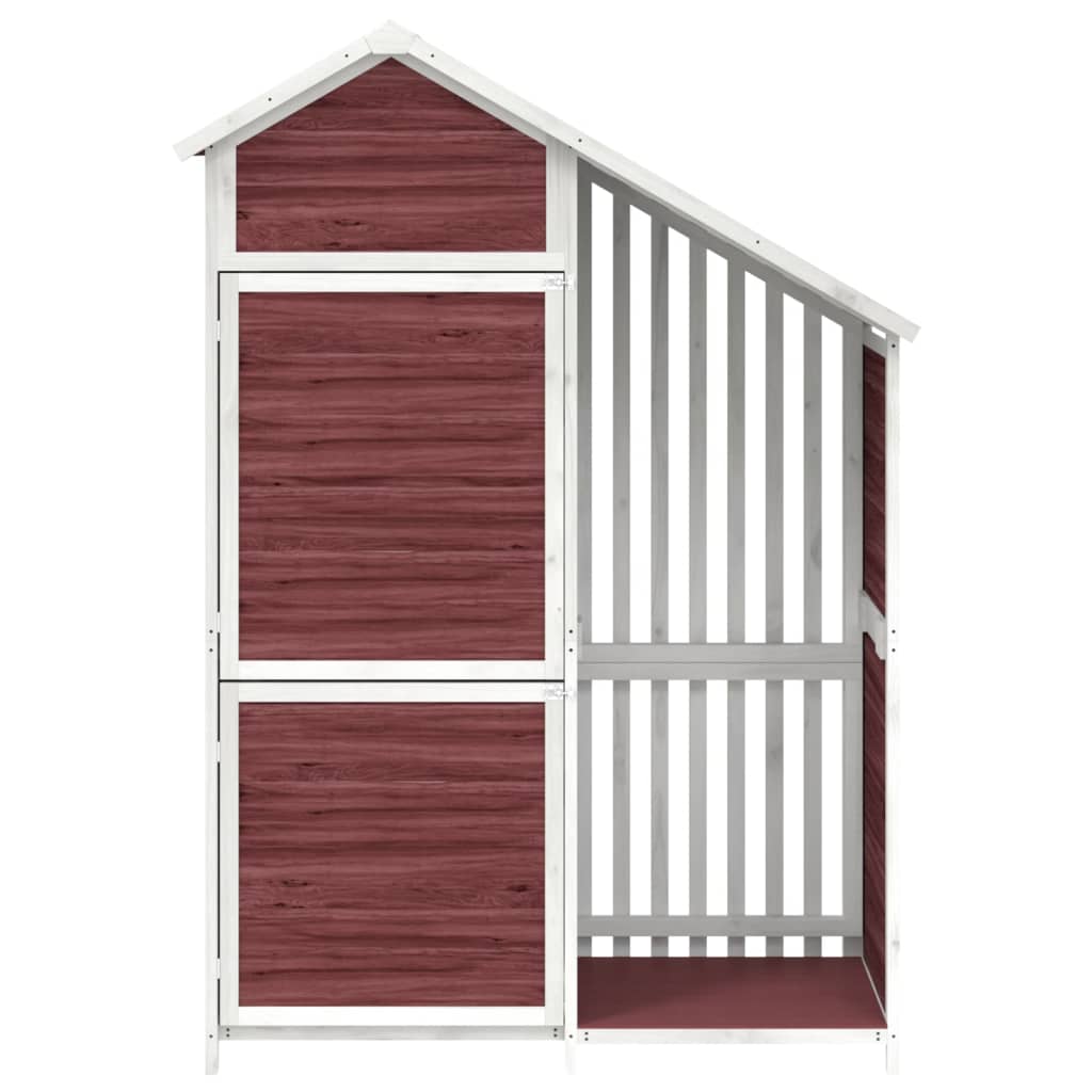 vidaXL Ogrodowa szopa na narzędzia, mokka, 120x53,5x170 cm, sosnowa