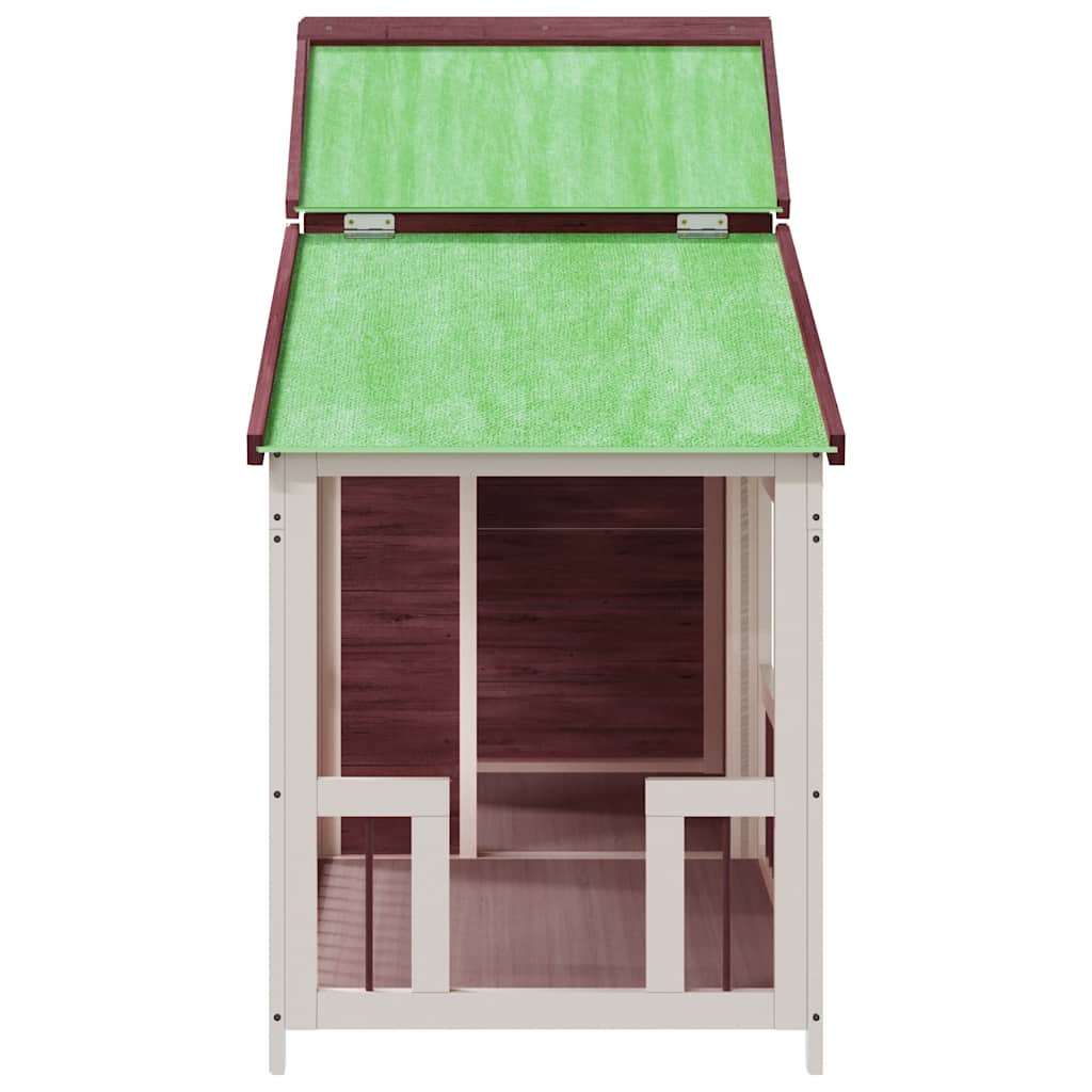 vidaXL Buda dla psa, kolor mokki, 143x60,5x109 cm, drewno sosnowe