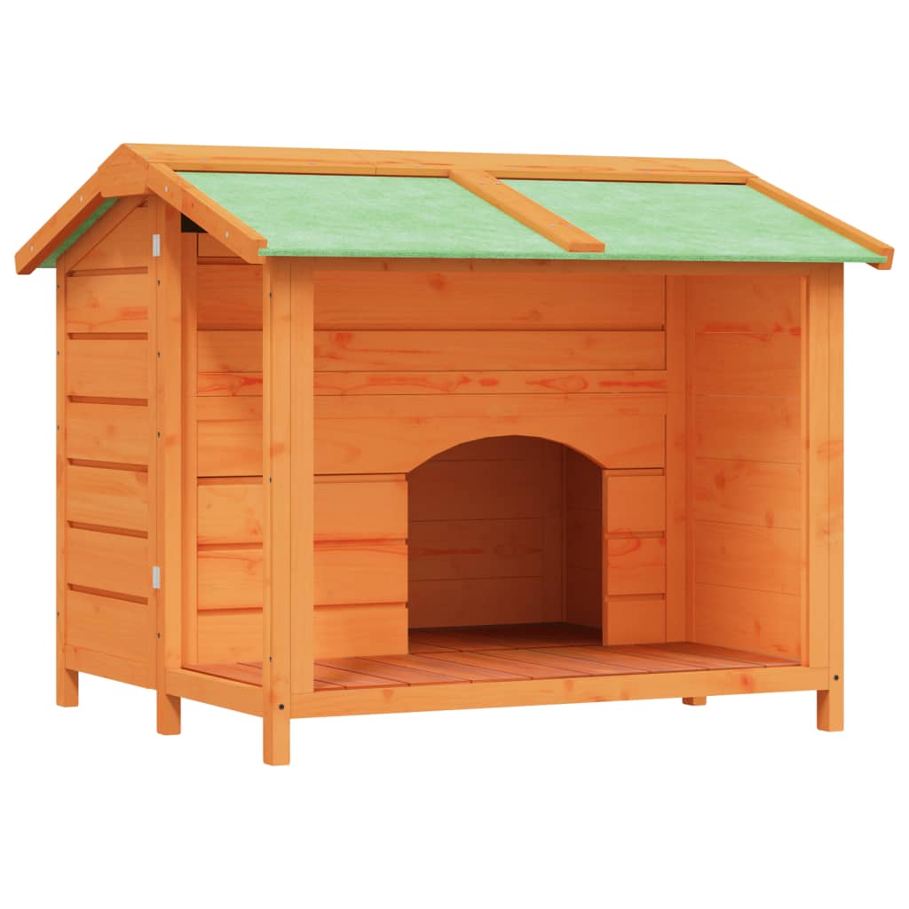 vidaXL Buda dla psa, brązowa, 96x87x80,5 cm, lite drewno sosnowe