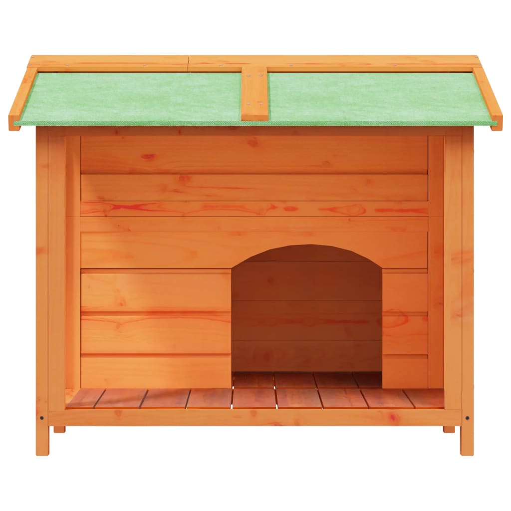 vidaXL Buda dla psa, brązowa, 96x87x80,5 cm, lite drewno sosnowe